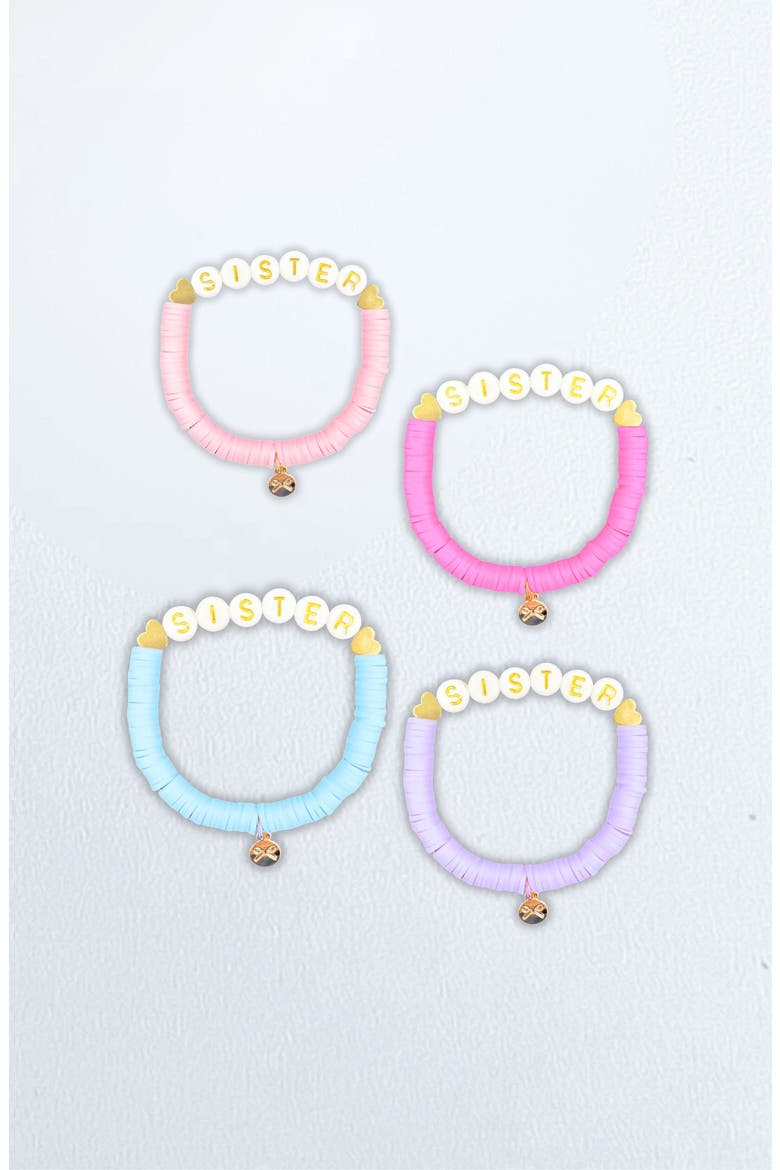 Sister Girls' Bracelet, Alternate, color, Aqua