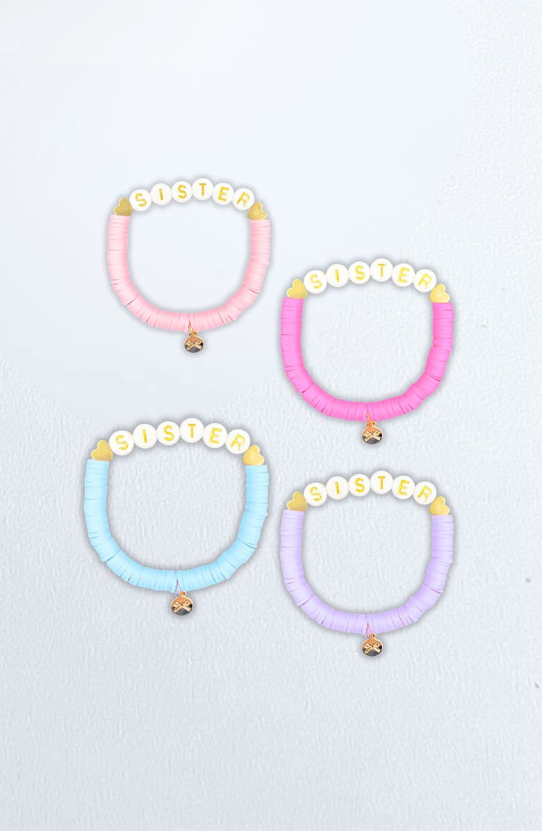 Bits & Bows Sister Girls' Bracelet, Alternate, color, Aqua