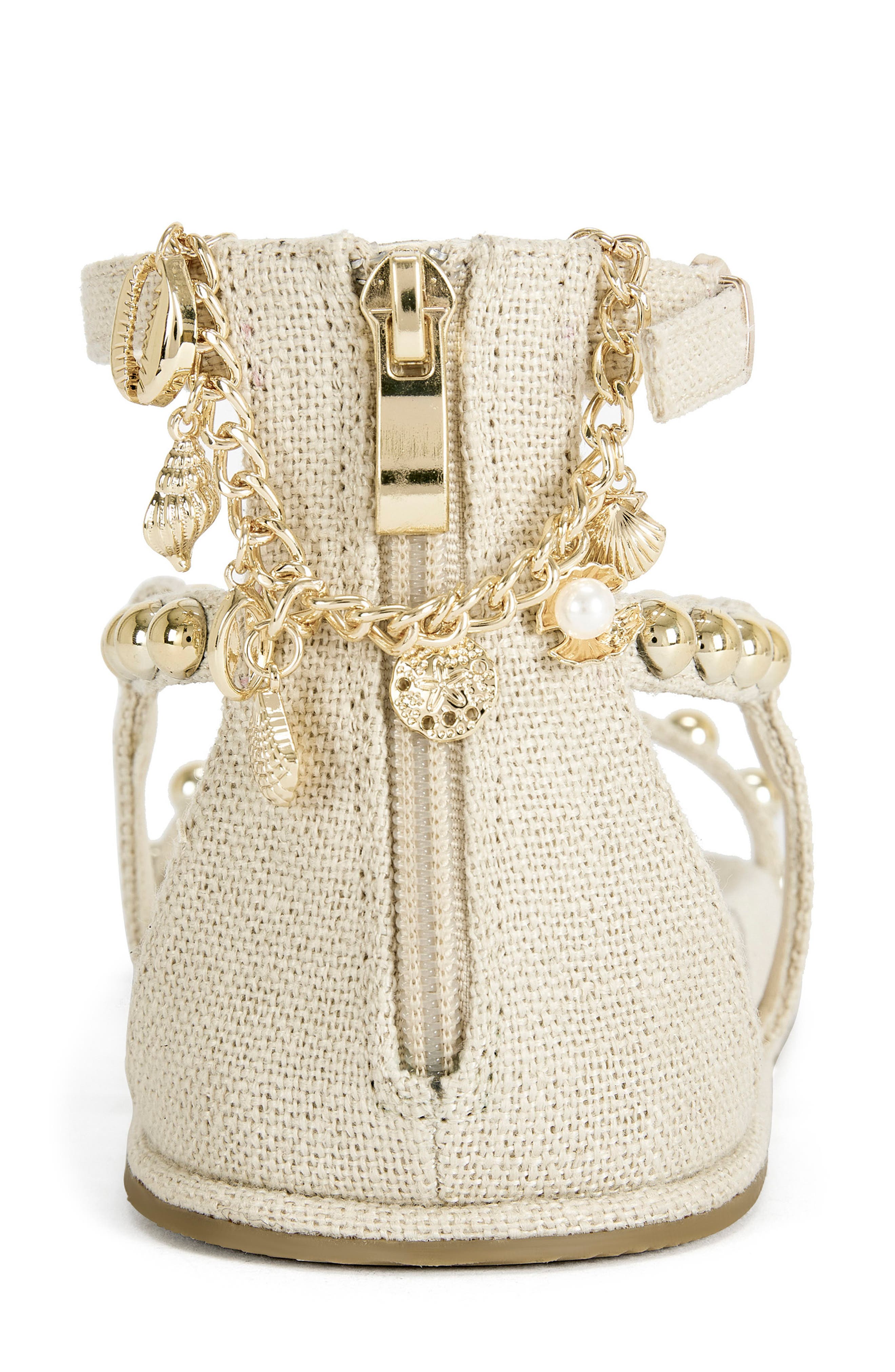 AZALEA WANG Nautyca Stud Embellished Ankle-Strap Sandal, Alternate, color, 