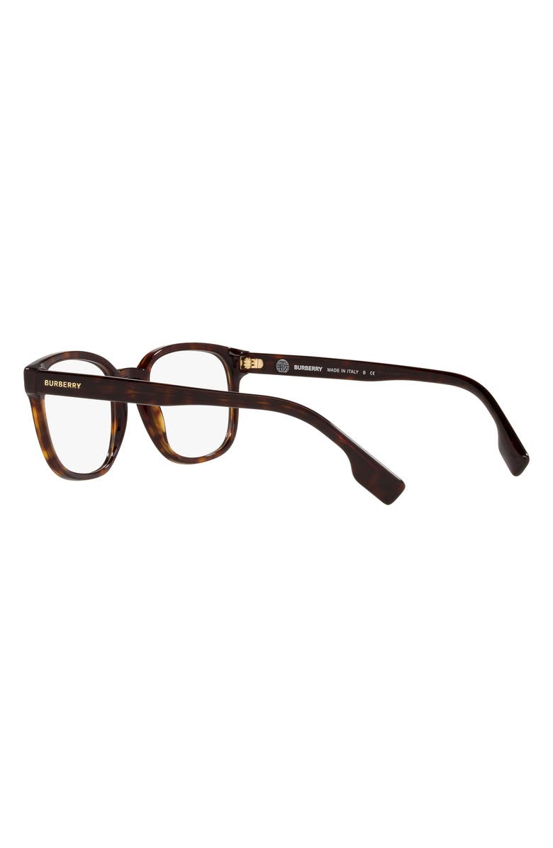 Burberry Edison 53mm Square Optical Glasses, Alternate, color, Dark Havana