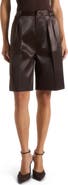 Manière De Voir Lorette Satin Double Pleat Shorts