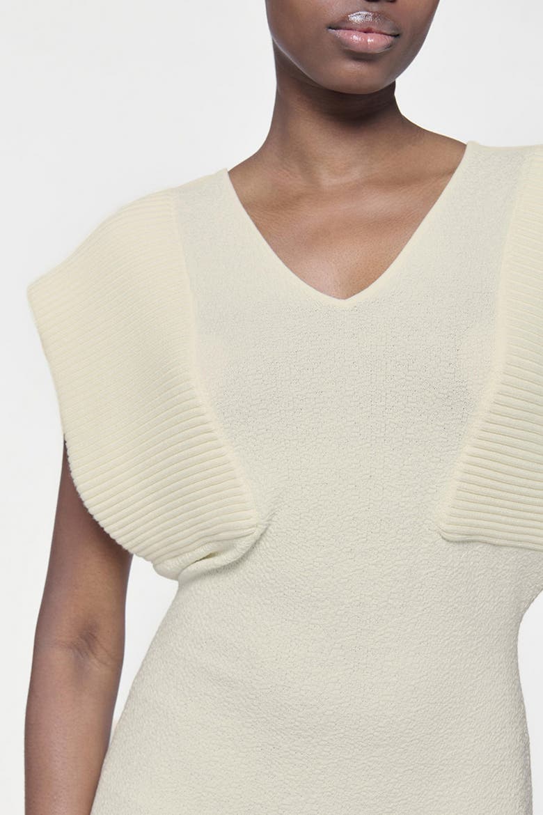 Ribbed Maxi Knit Dress, Alternate, color, White