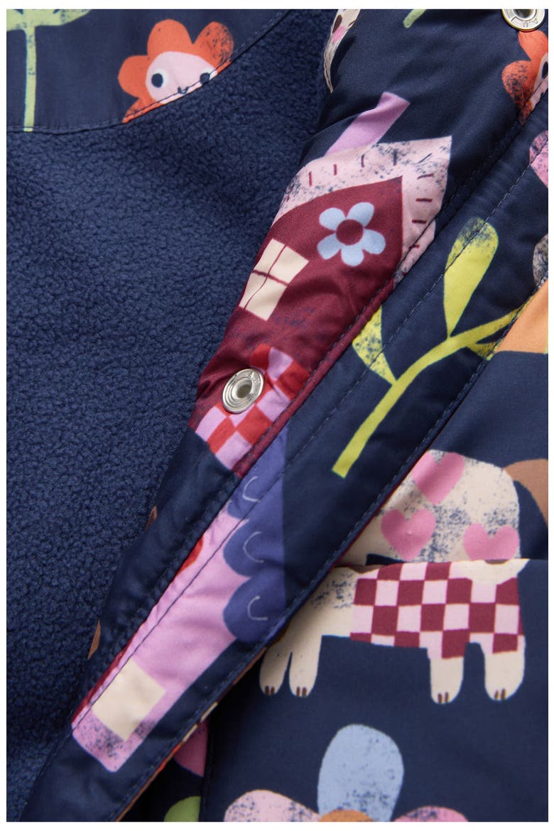 Kids' Print Hooded Puffer Jacket, Alternate, color, BLUE