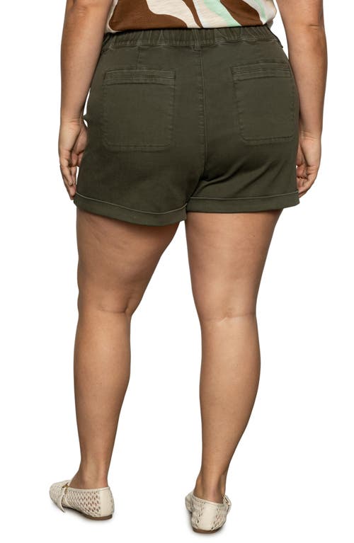 Sanctuary Renegade Stretch Twill Utility Shorts In Kalamata