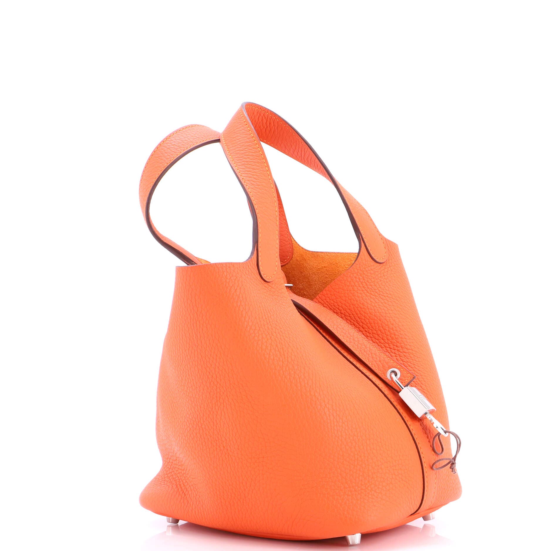 Pre-Owned Hermes Picotin Lock Bag Clemence PM, Alternate, color, Feu