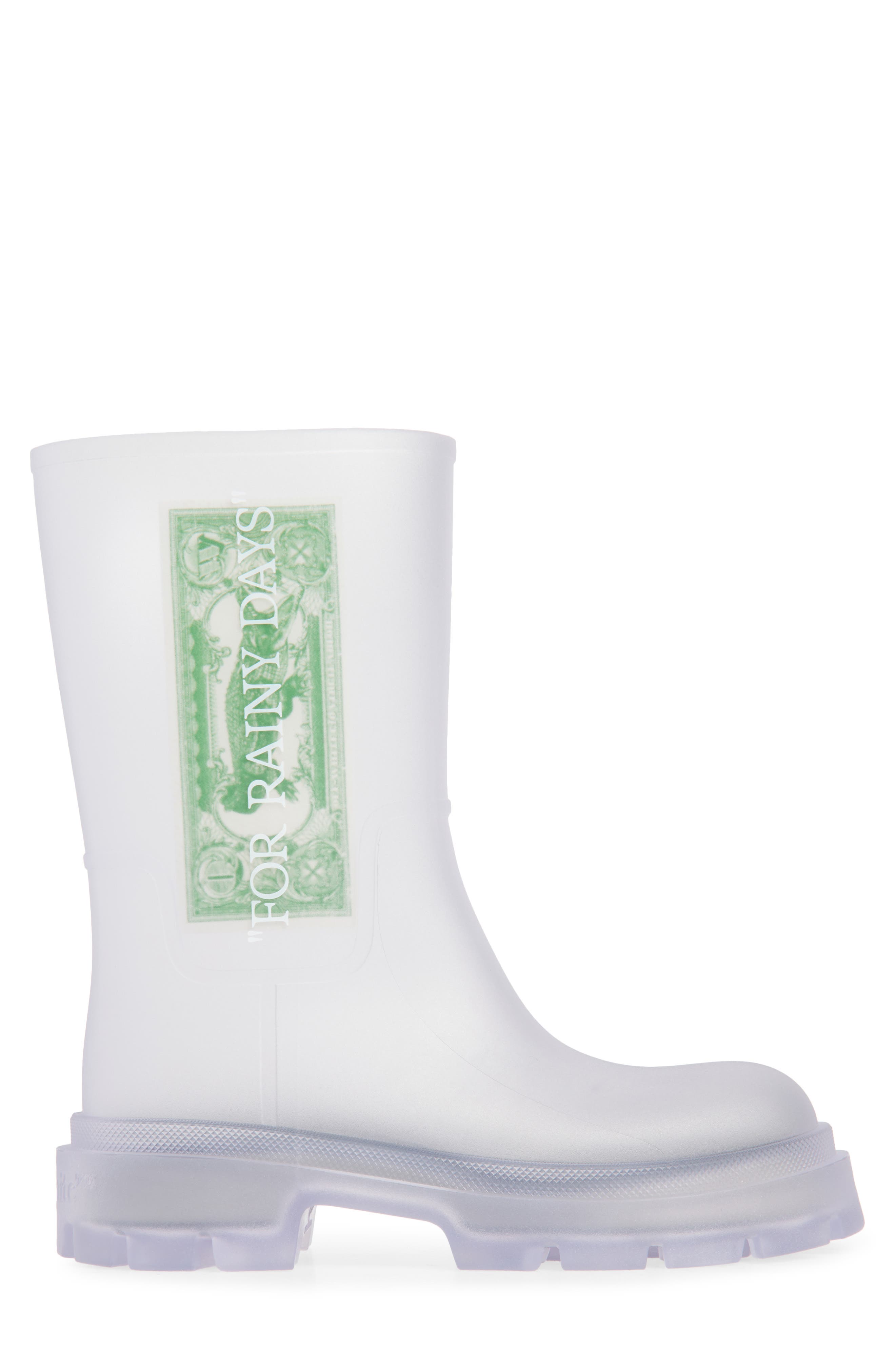 Off-White Reboot Dollar Rain Boot, Alternate, color, 