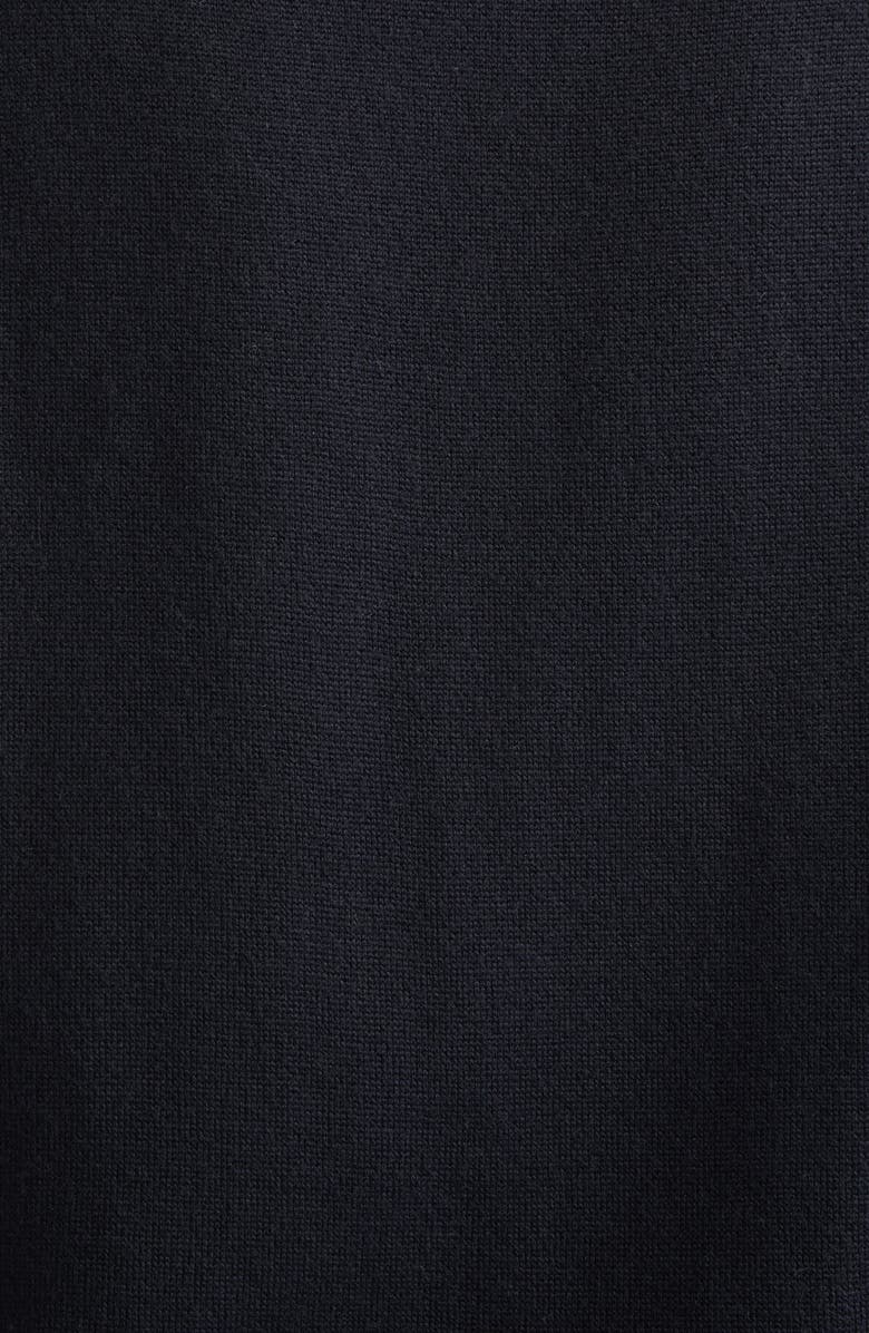 Moncler Virgin Wool Knit & Quilted Down Cardigan, Alternate, color, Black