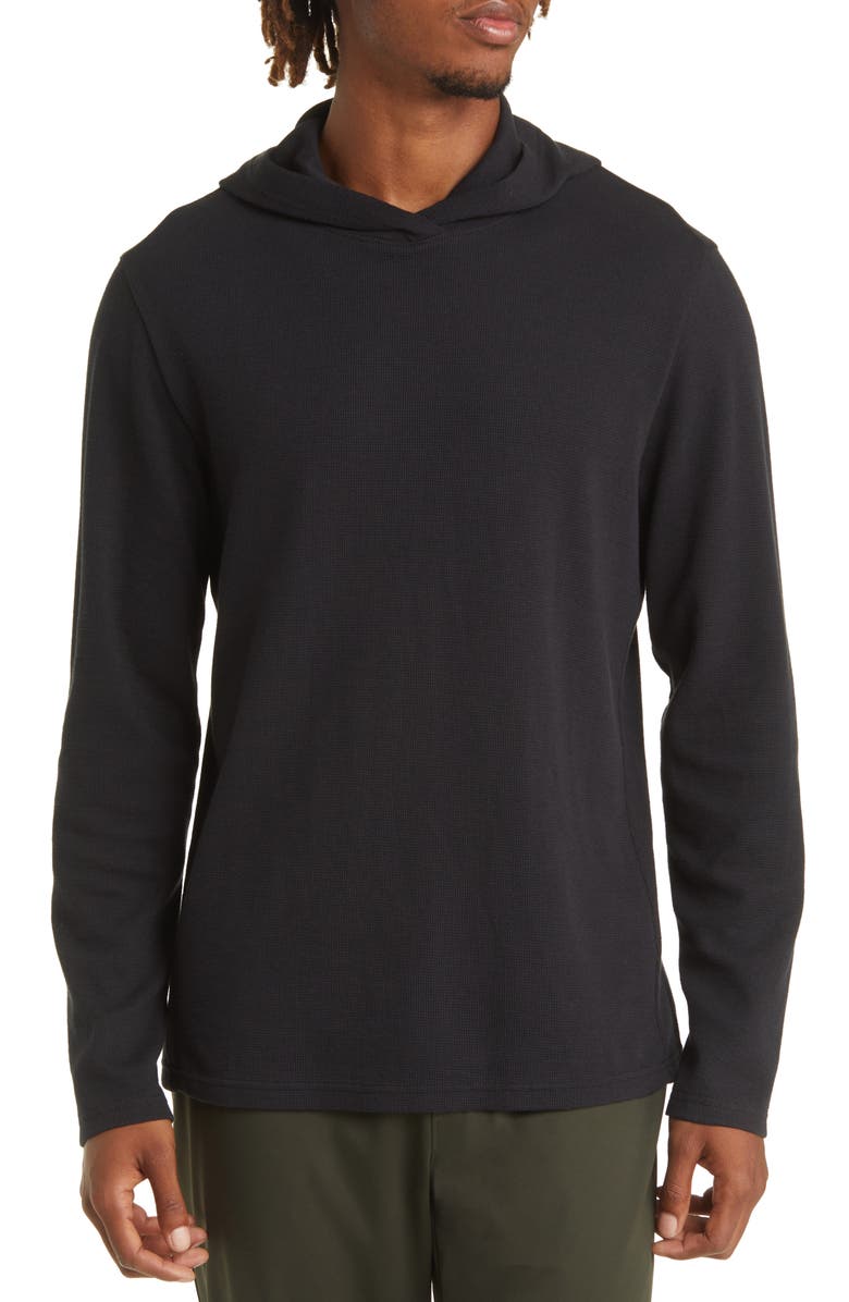 Zella Fireside Waffle Knit Hoodie, Main, color, 