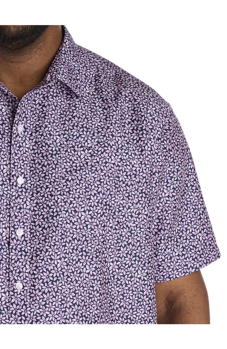 Harbor Bay by DXL Big & Tall Microfiber Floral Sport Shirt, Alternate, color, 