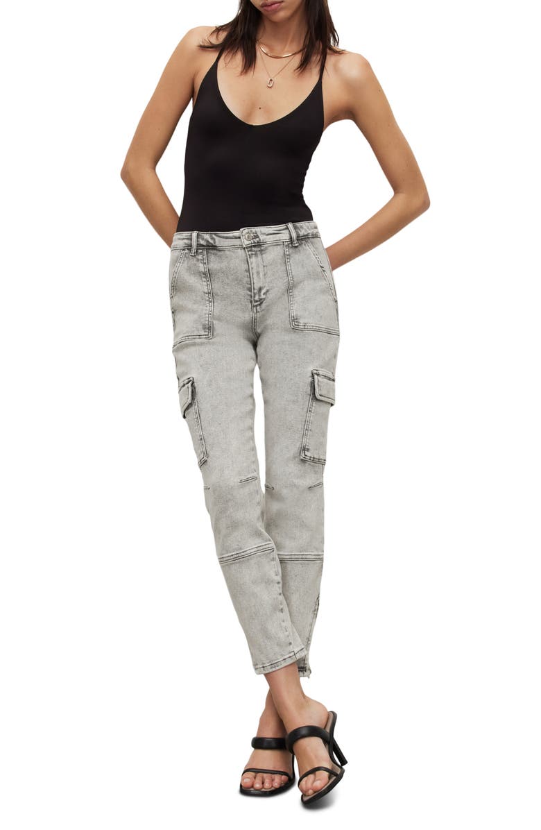 AllSaints Duran Skinny Cargo Jeans, Alternate, color, 