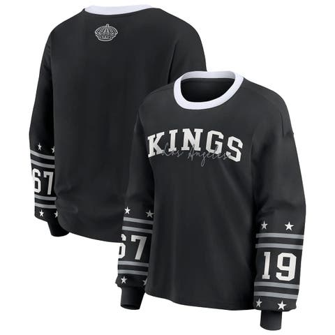 Women's WEAR by Erin Andrews Black Los Angeles Kings Long-Sleeve Sport T-Shirt