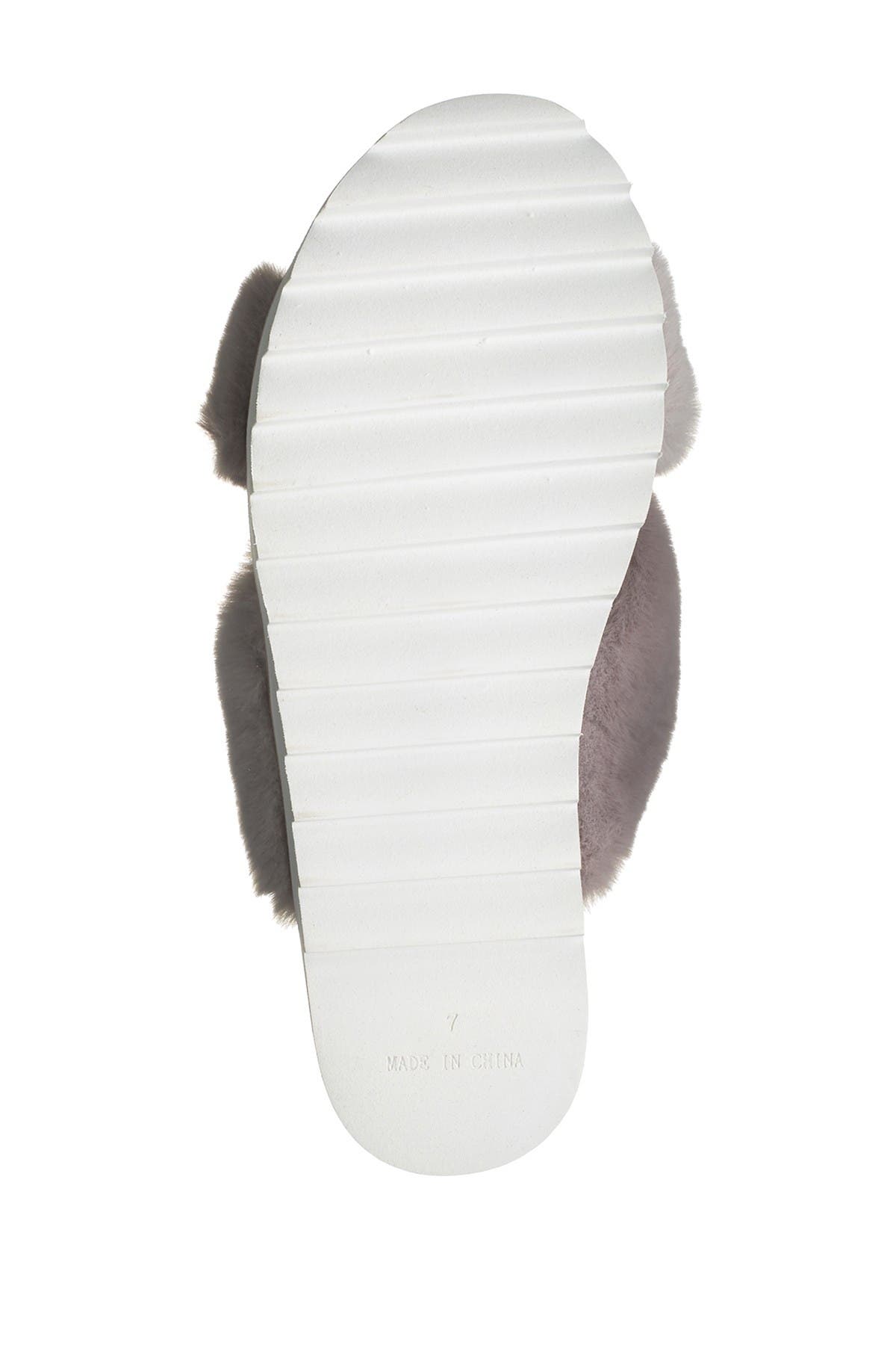 Steven New York Cado Faux Fur Sandal, Alternate, color, 