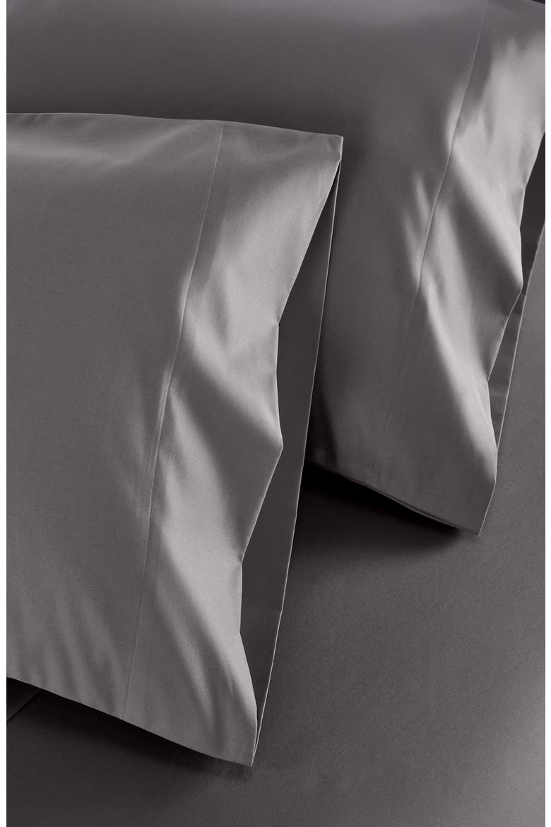 Set of 2 Pillowcases - Signature Comfort 100% Egyptian Cotton Percale, Alternate, color, Grey