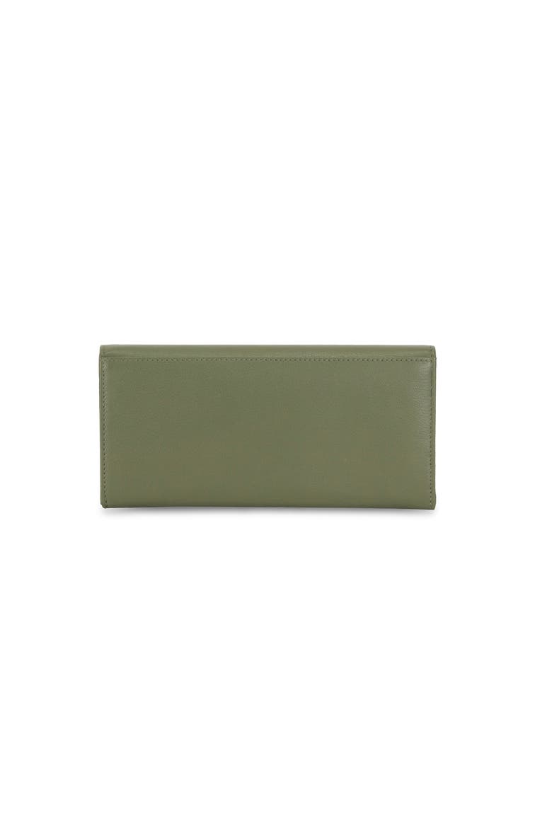 Geogia Versatile Wallet With Snap Button Closure Accessory, Alternate, color, OLIVE GREEN-CREAM