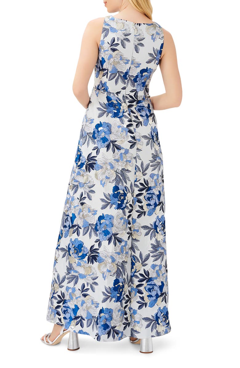 Adrianna Papell Floral Jacquard Ballgown, Alternate, color,