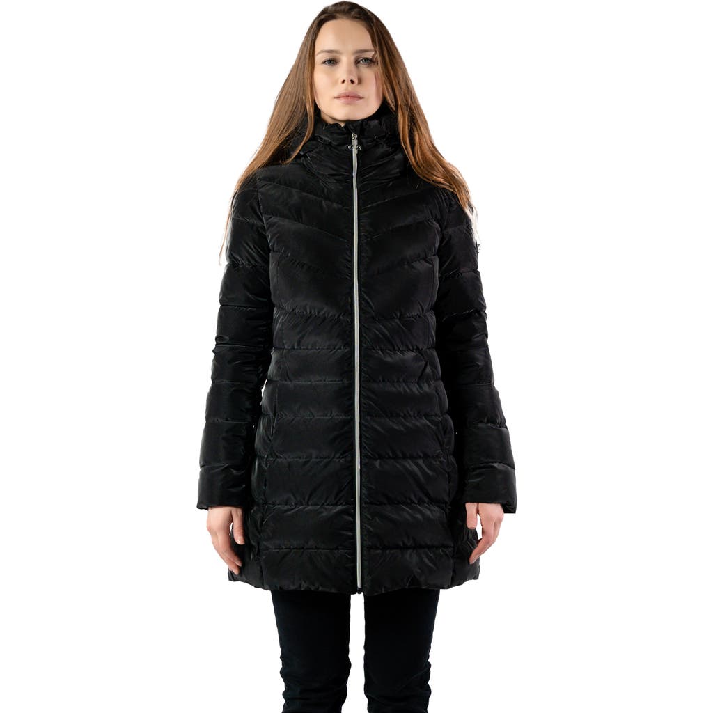 Woodpecker Long Robin Medium Weight Coat In Black