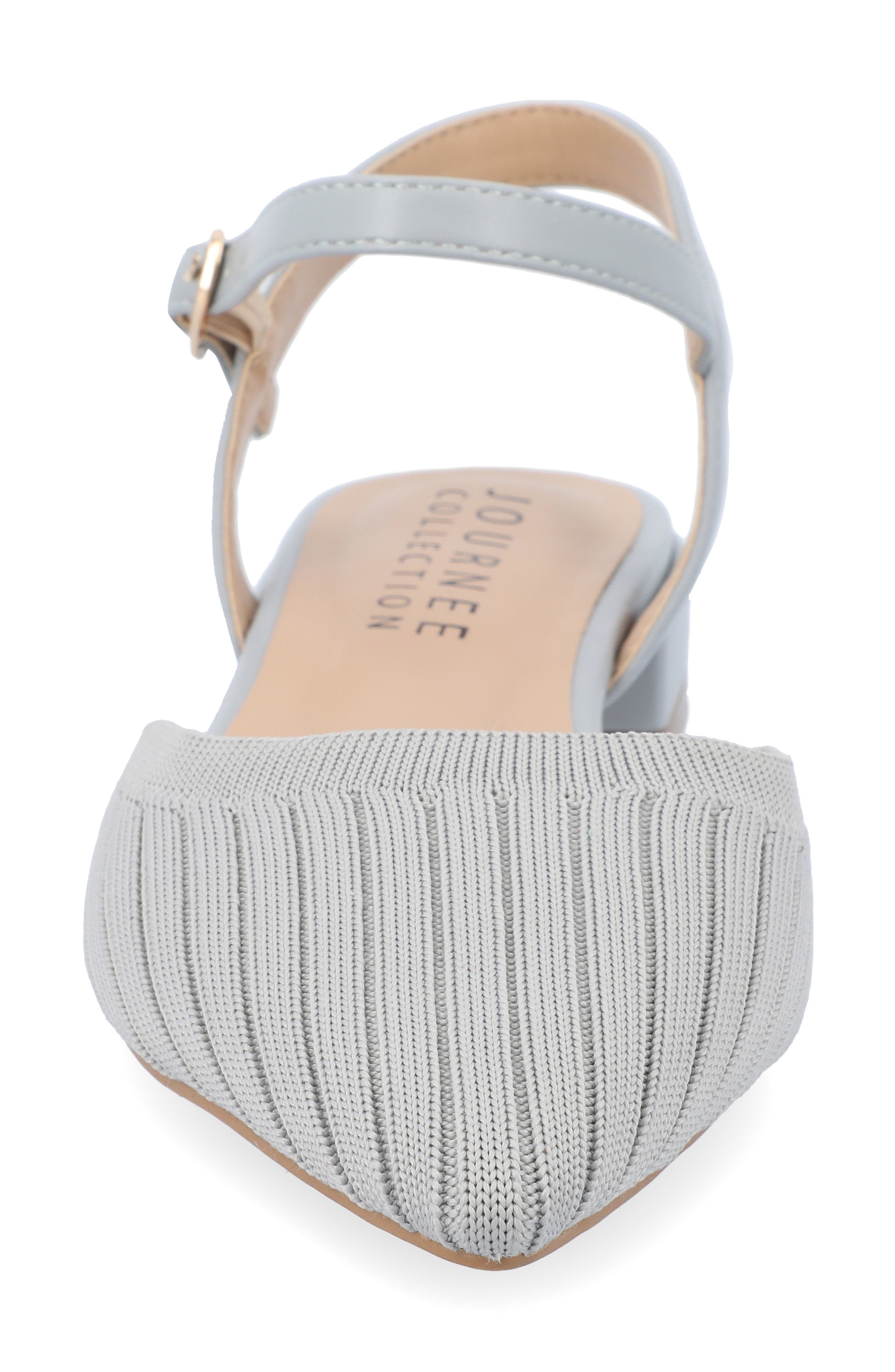 Journee Collection Ansley Ankle Strap Flat, Alternate, color, Blue