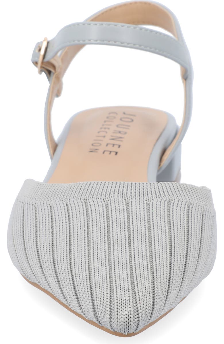 Journee Collection Ansley Ankle Strap Flat, Alternate, color, Blue