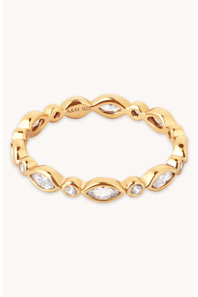 Navette Crystal Band Ring, Main, color, GOLD
