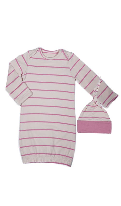 Everly Grey Analise During & After 5-piece Maternity/nursing Sleep Set For Mom & Baby In Pink