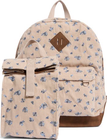Corduroy Backpack & Lunch Bag Set