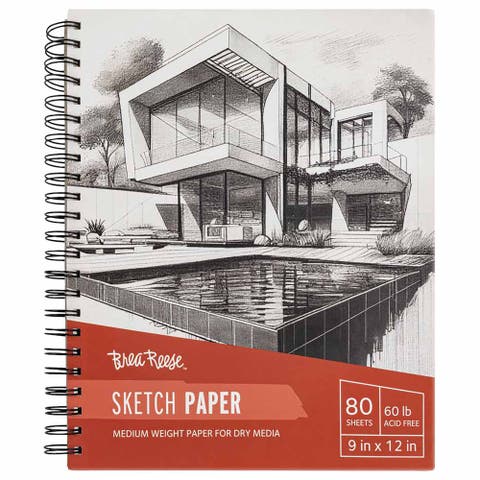 Sketch Paper Pad Spiralbound 80 Sheets 9X12" 60 Lb