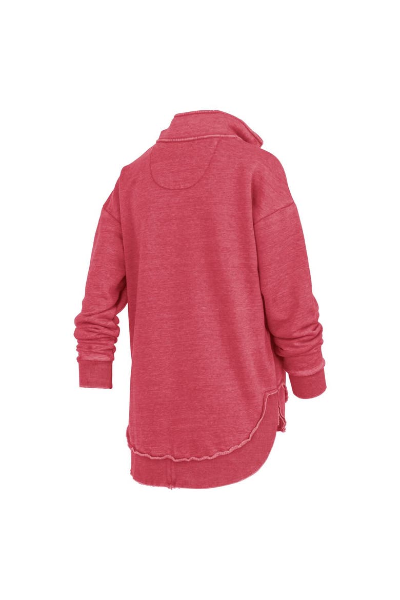 Women's Pressbox Red Georgia Bulldogs Northfork Sojourn Poncho Quarter-Zip Sweatshirt, Alternate, color, Red