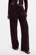 Desigual Burnout Floral Wide Leg Pants