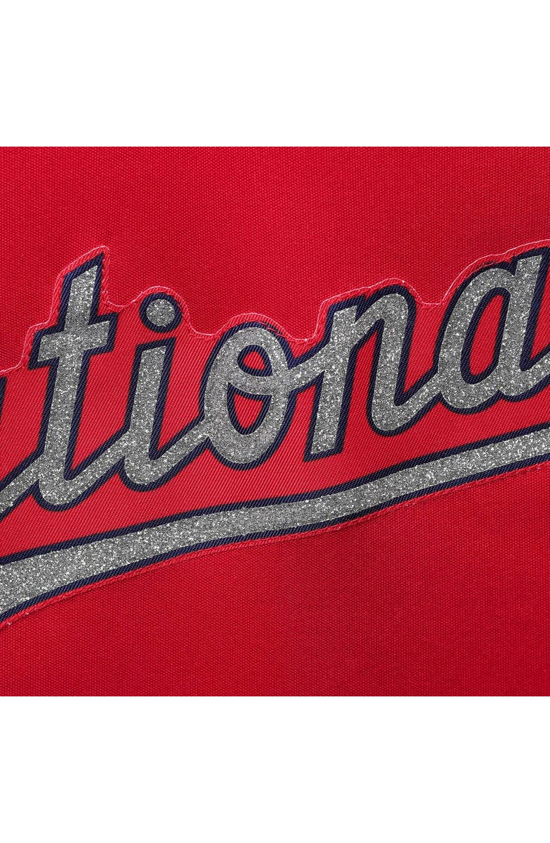 PROFILE Women's Red Washington Nationals Plus Size Diva Notch Neck Raglan T-Shirt, Alternate, color, Red