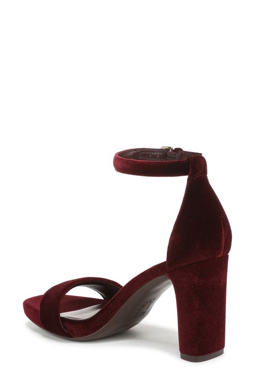 Naturalizer Joy Ankle Strap Sandal In Burgundy