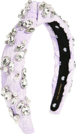 Lele Sadoughi Crystal Cluster Slim Knotted Headband | Nordstrom display picture 1