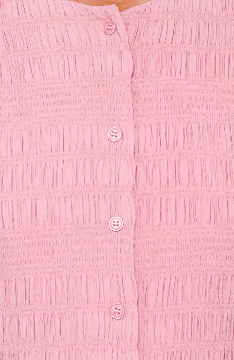 Petal & Pup Amaya Smock Detail Long Sleeve Minidress, Alternate, color, Pink