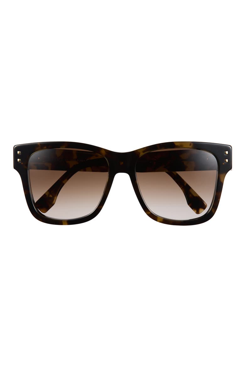 Fold Gradient Square Sunglasses, Main, color, HAVANA / GRADIENT BROWN