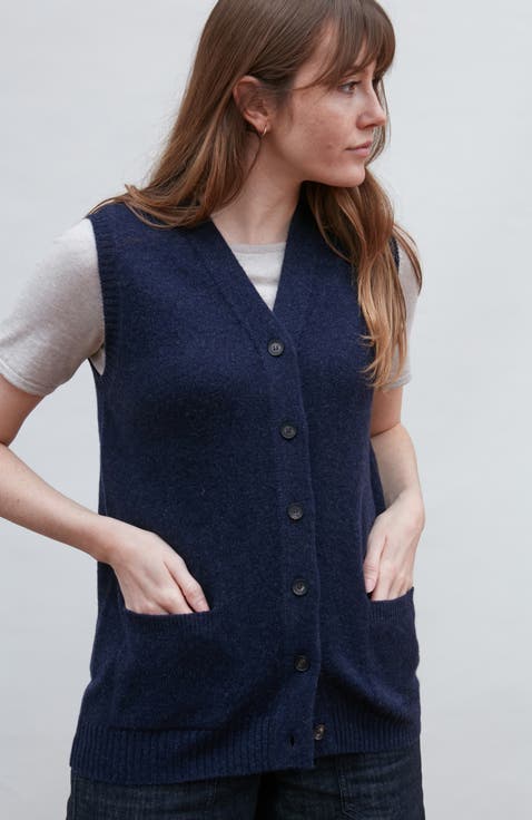 Laura Relaxed Fit Sleeveless Cardigan