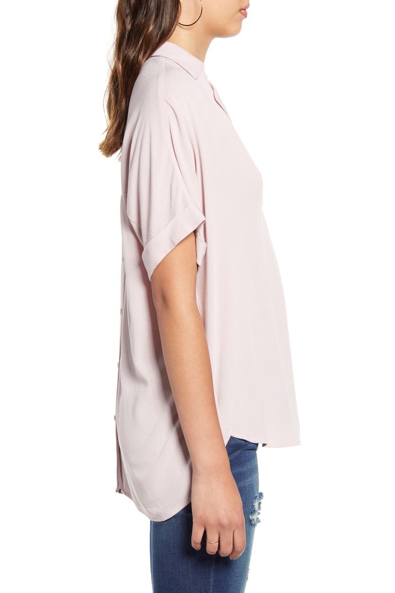 Button Back Top, Alternate, color, BURNISHED LILAC