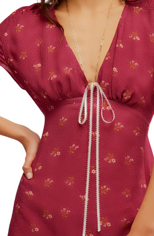 Free People Everyone's Favorite Minidress In Earth Red Combo