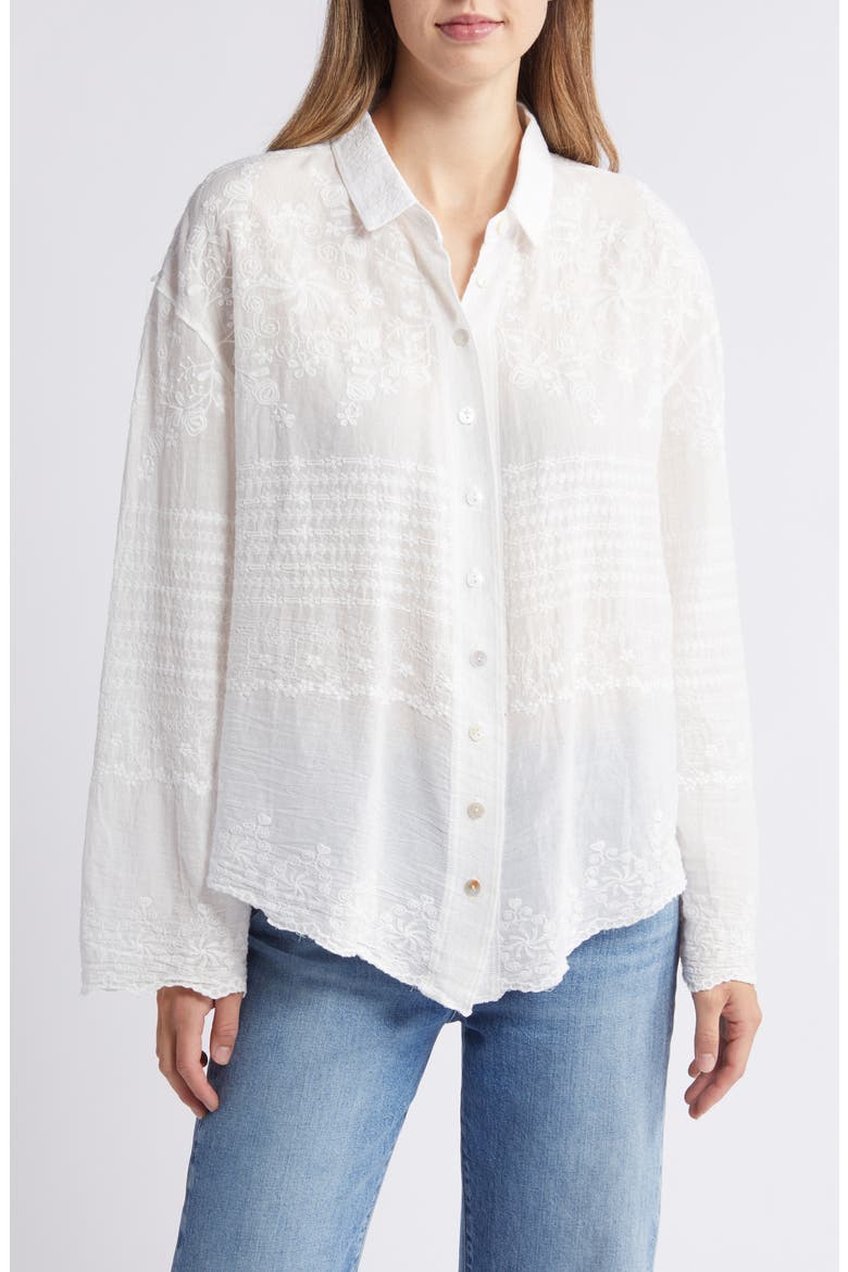 Xilry Button-Up Shirt, Main, color, IVORY