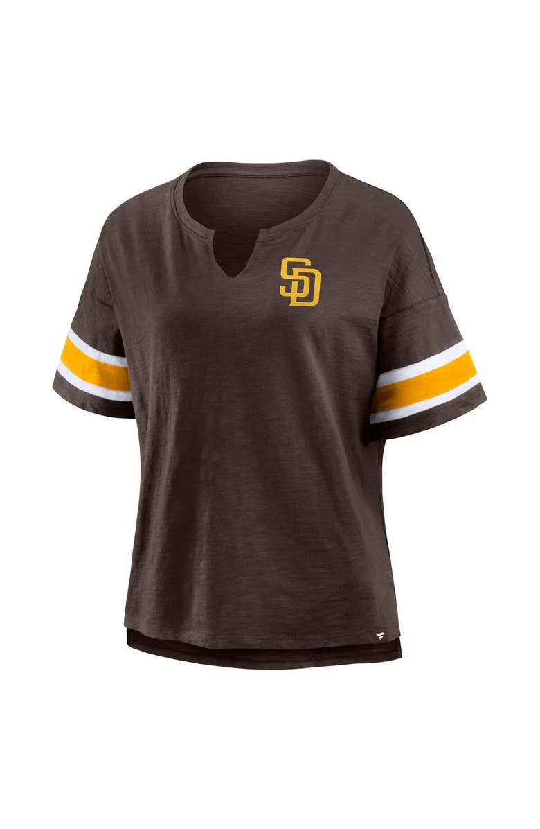 FANATICS Women's Fanatics Brown San Diego Padres Curl Route T-Shirt, Alternate, color, Brown