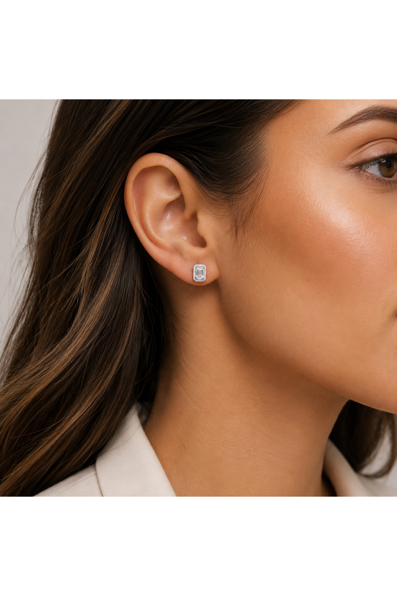 Sterling Silver Vintage Inspired Studs, Alternate, color, Silver