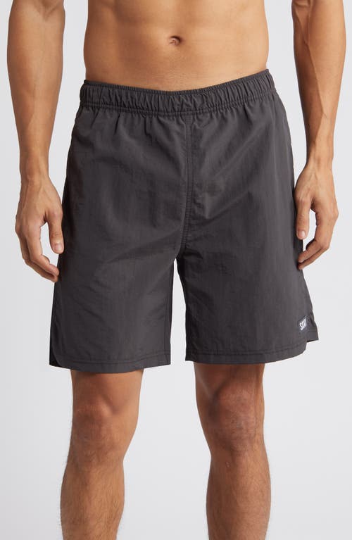 SAXX Go Coastal 2N1 7-Inch Swim Shorts in Faded Black 