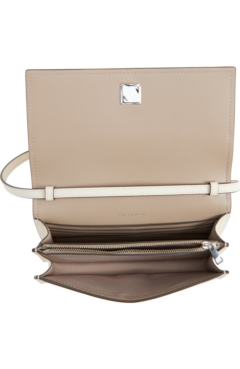 Tory Burch Perry Wallet Crossbody Bag, Alternate, color, Light Cream