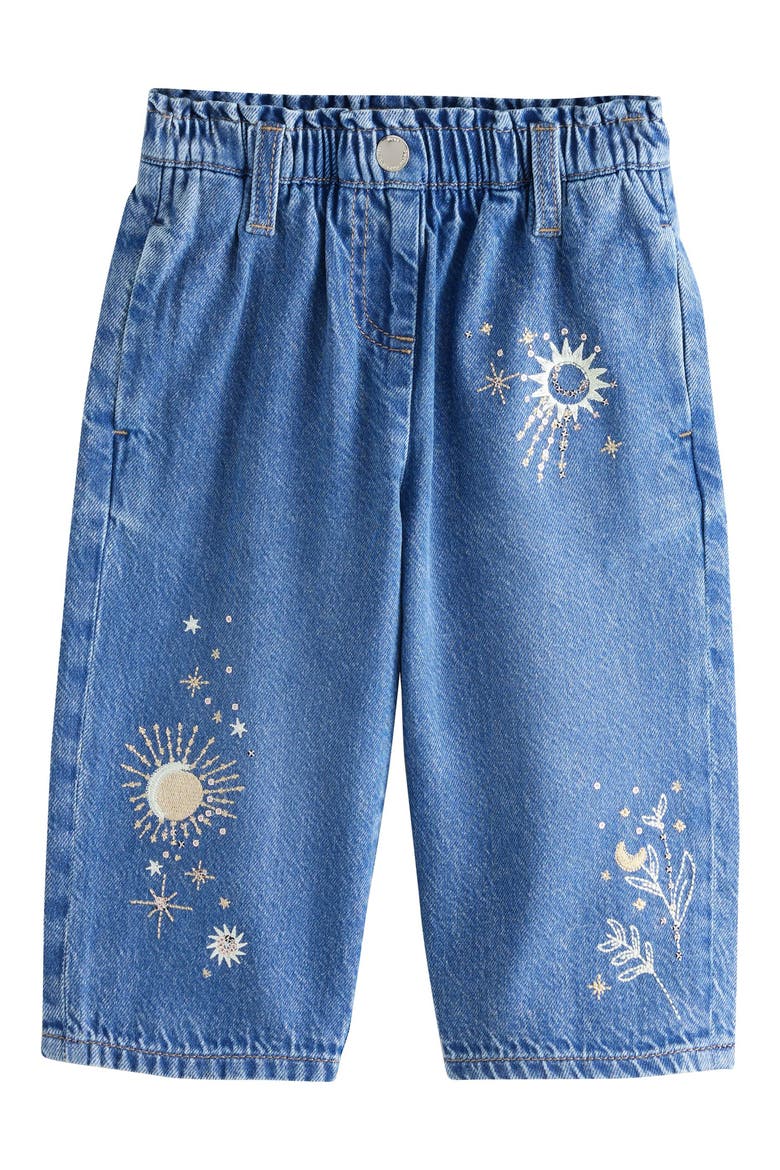 Kids' Celestial Crystal Embroidered Jeans, Main, color, BLUE