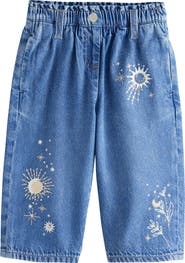 NEXT Kids' Celestial Crystal Embroidered Jeans