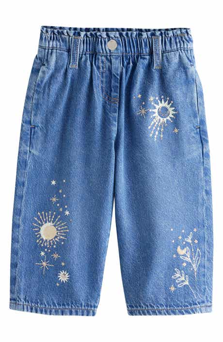NEXT Kids' Celestial Crystal Embroidered Jeans