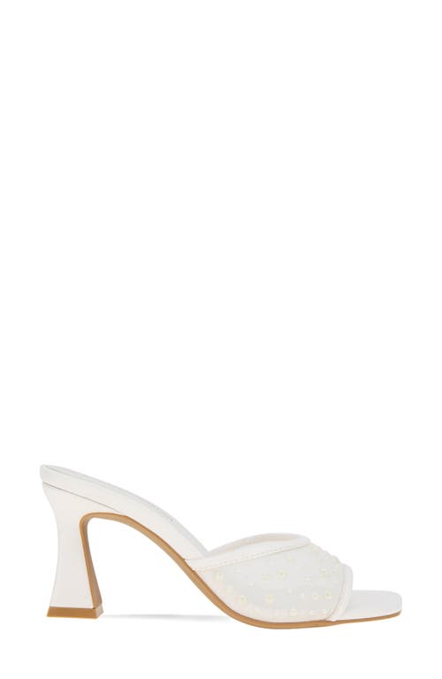 Bcbgeneration Ryia Studded Slide Sandal In Porcelain