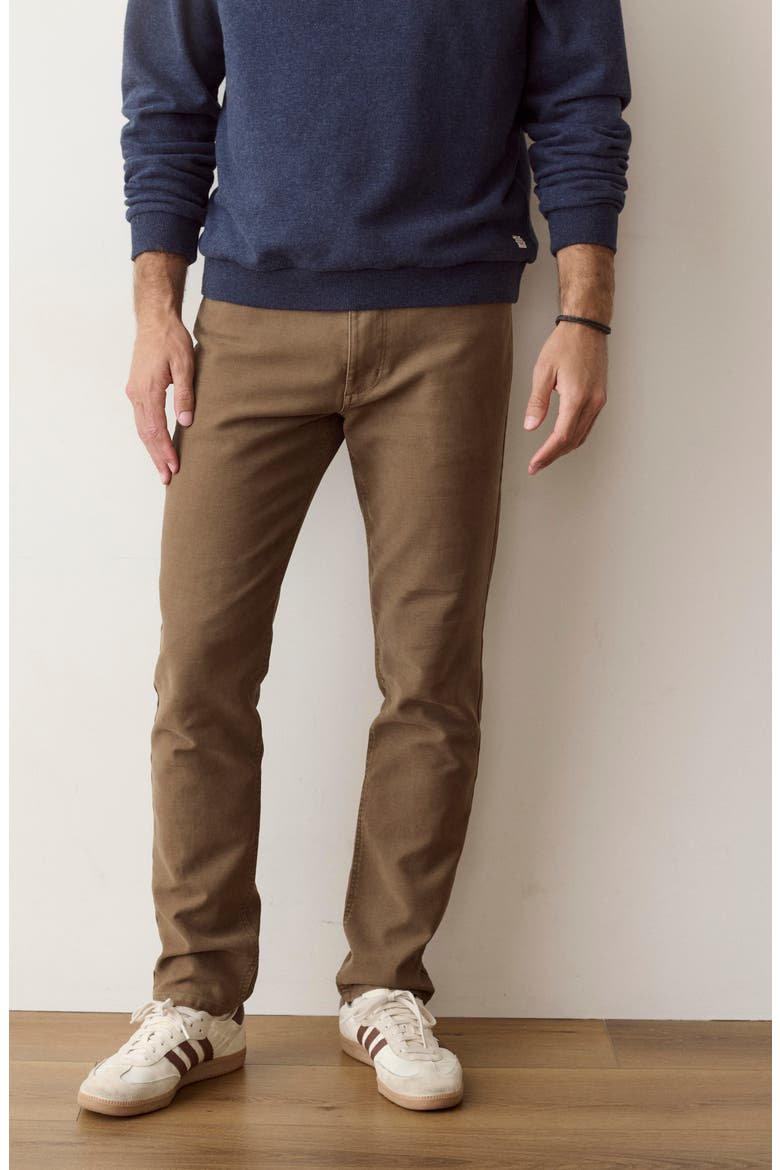 5-Pocket Flex Terry Slim Fit Pants, Alternate, color, DAISY BROWN