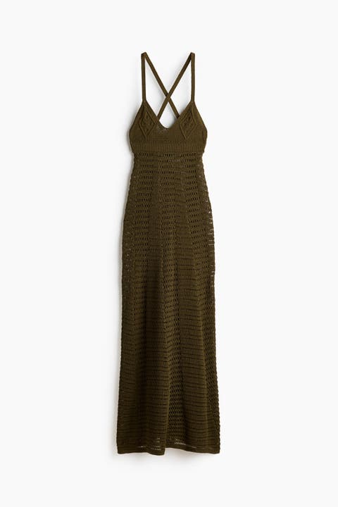 Crochet-look Maxi Dress