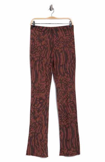 Good American Animal Print Sheer Mesh Micro Bootcut Pants