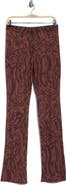 Good American Animal Print Sheer Mesh Micro Bootcut Pants