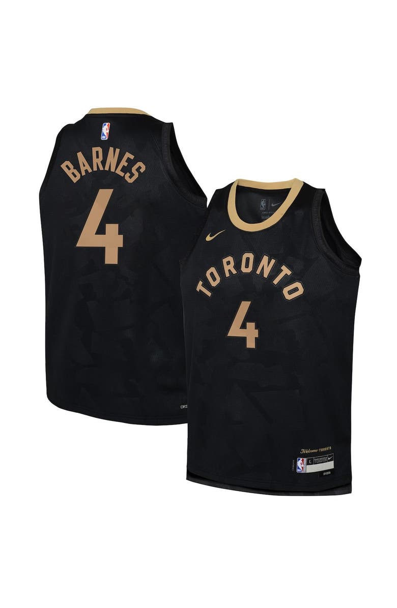 Nike Youth Nike Scottie Barnes Black Toronto Raptors 2022/23 Swingman Jersey - City Edition, Main, color, 